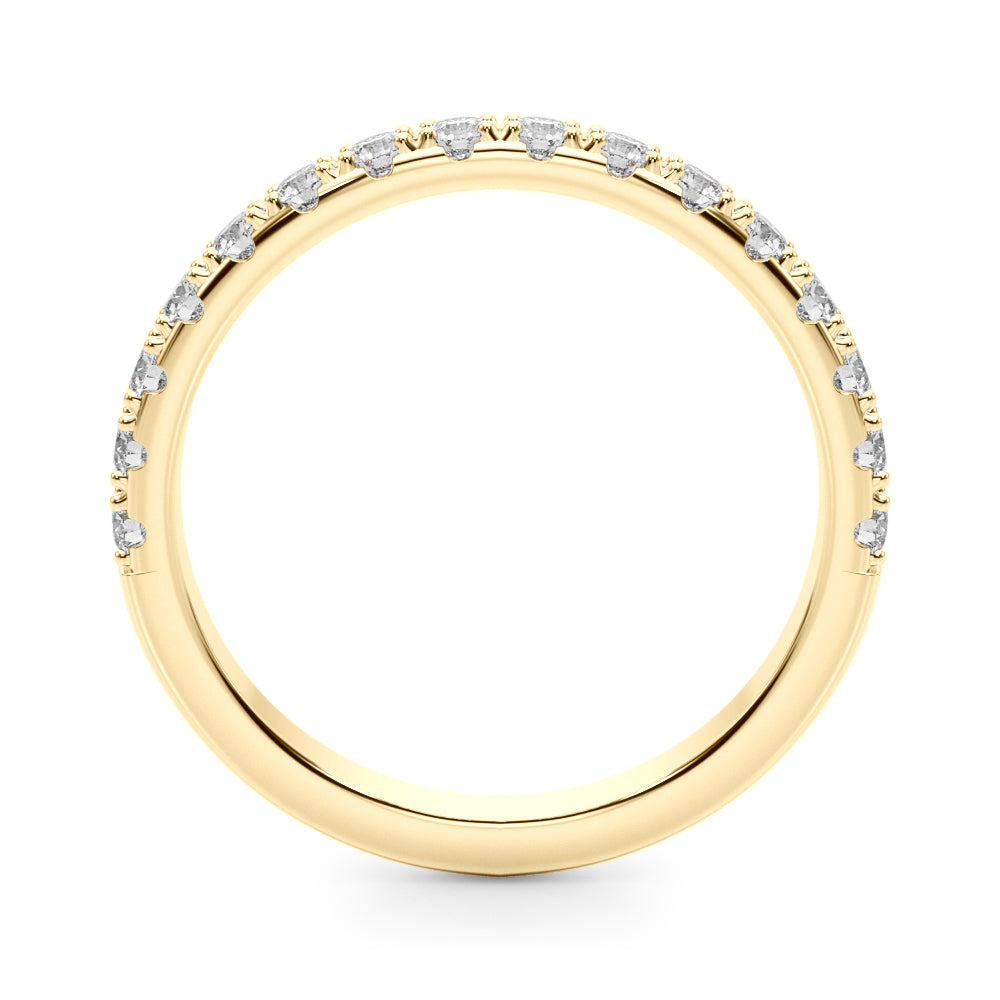 Prong Set Half Half Eternity Ring in Gold & Platinum