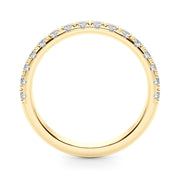 Prong Set Half Half Eternity Ring in Gold & Platinum