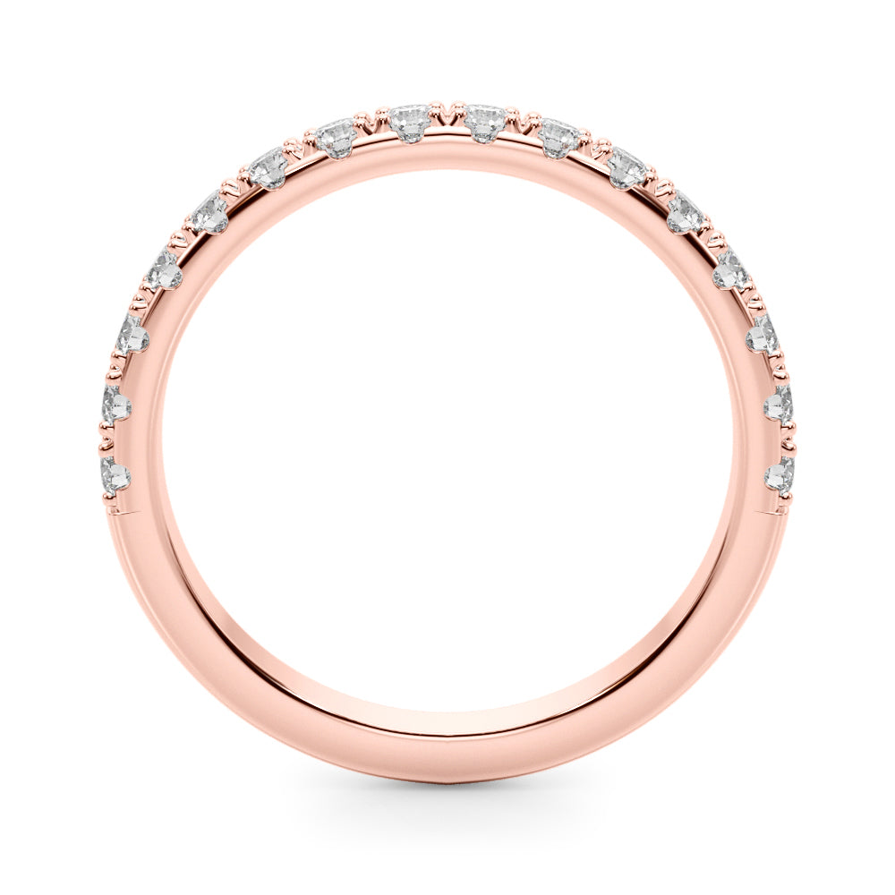 Prong Set Half Half Eternity Ring in Gold & Platinum