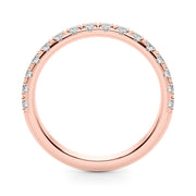 Prong Set Half Half Eternity Ring in Gold & Platinum