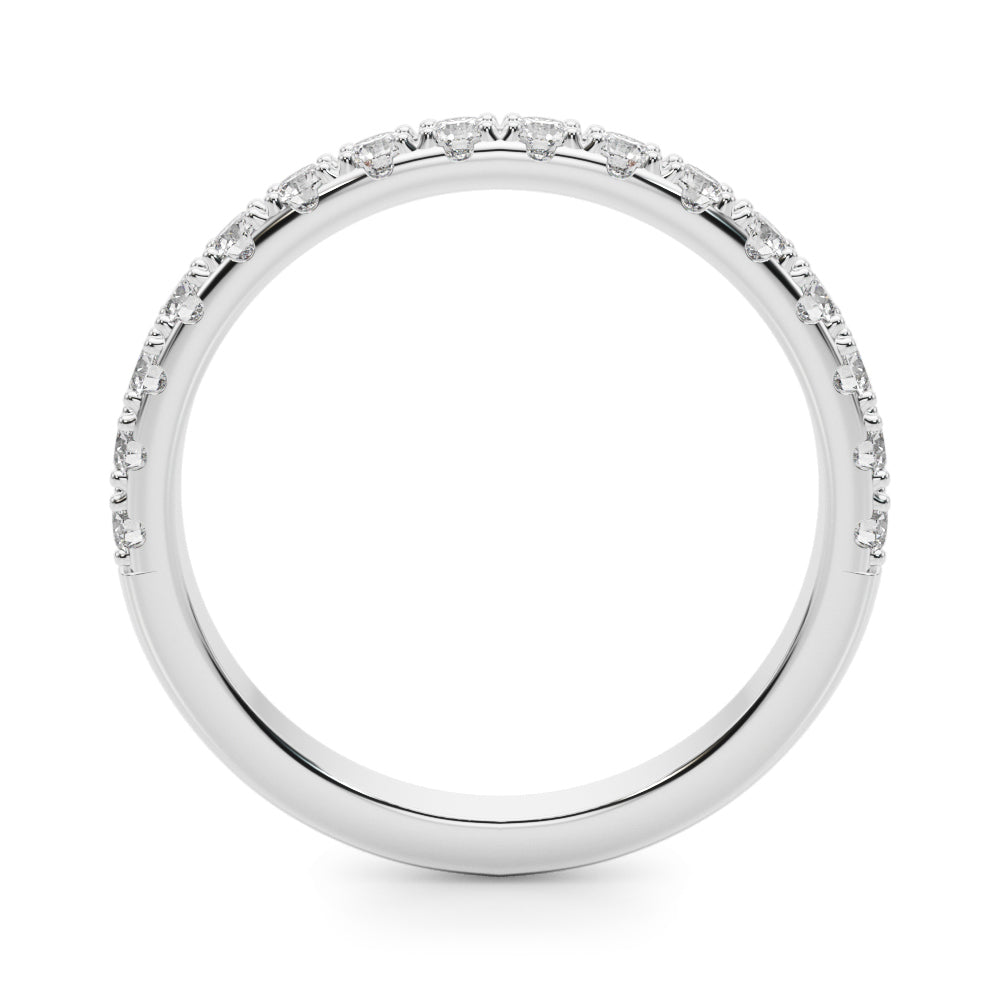 Prong Set Half Half Eternity Ring in Gold & Platinum
