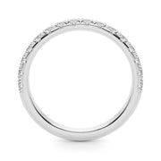 Prong Set Half Half Eternity Ring in Gold & Platinum