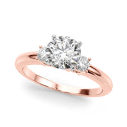 Classic Remountring Round Diamond Engagement Ring in 10K/14K gold and platinum with certified lab-grown or natural diamonds