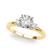 Classic Remountring Round Diamond Engagement Ring in 10K/14K gold and platinum with certified lab-grown or natural diamonds