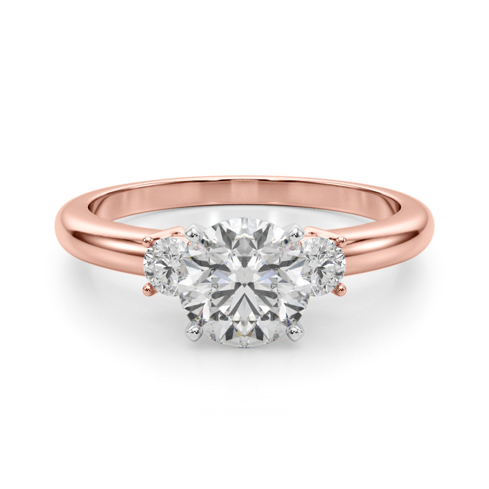 Classic Remountring Round Diamond Engagement Ring in 10K/14K gold and platinum with certified lab-grown or natural diamonds