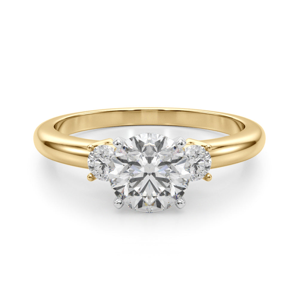 Classic Remountring Round Diamond Engagement Ring in 10K/14K gold and platinum with certified lab-grown or natural diamonds