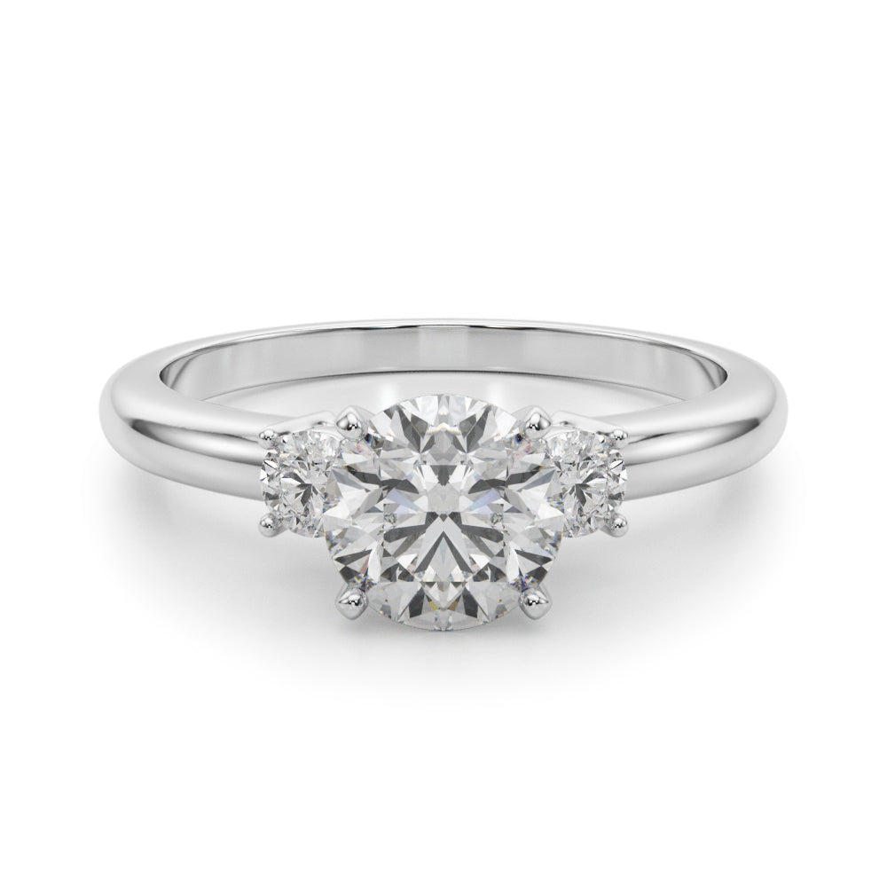 Classic Remountring Round Diamond Engagement Ring in 10K/14K gold and platinum with certified lab-grown or natural diamonds