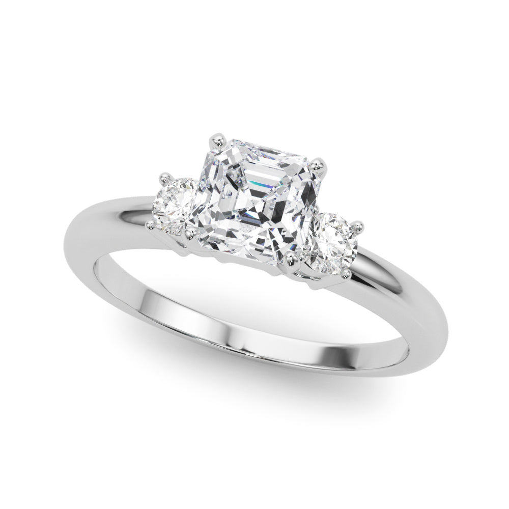 Classic Remountring Round Diamond Engagement Ring in 10K/14K gold and platinum with certified lab-grown or natural diamonds
