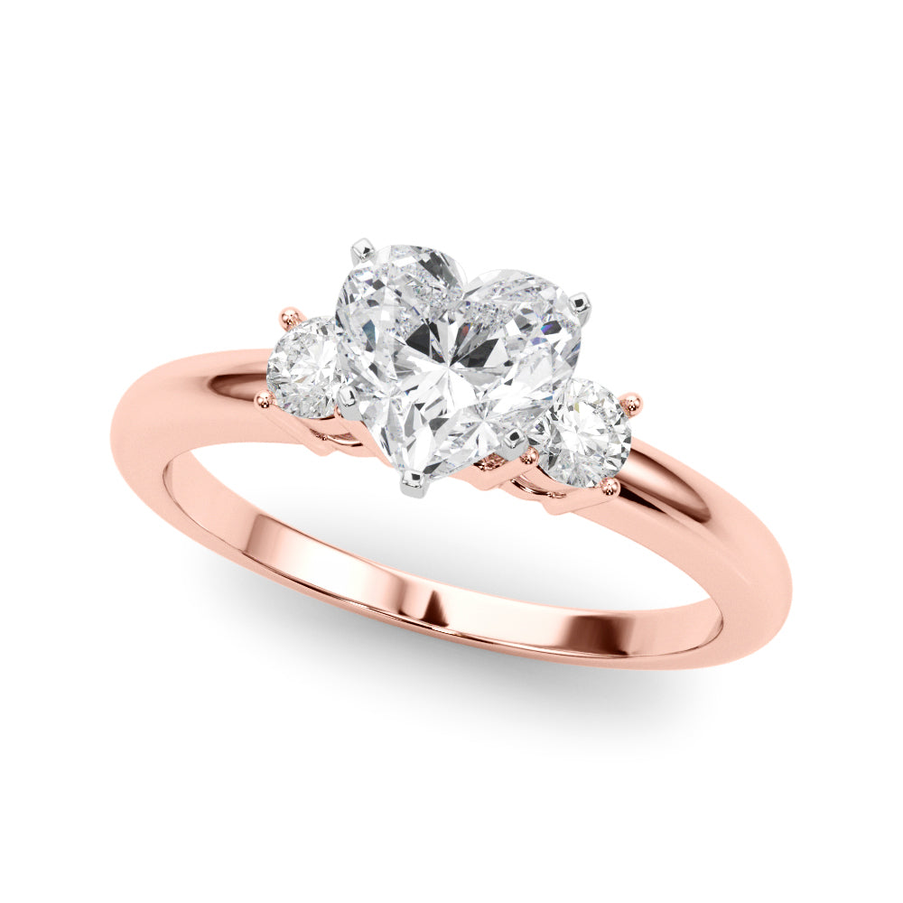 Classic Remountring Round Diamond Engagement Ring in 10K/14K gold and platinum with certified lab-grown or natural diamonds