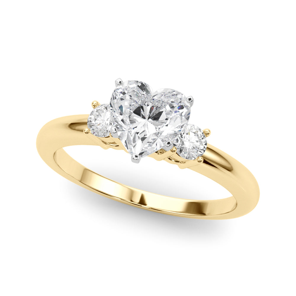 Classic Remountring Round Diamond Engagement Ring in 10K/14K gold and platinum with certified lab-grown or natural diamonds