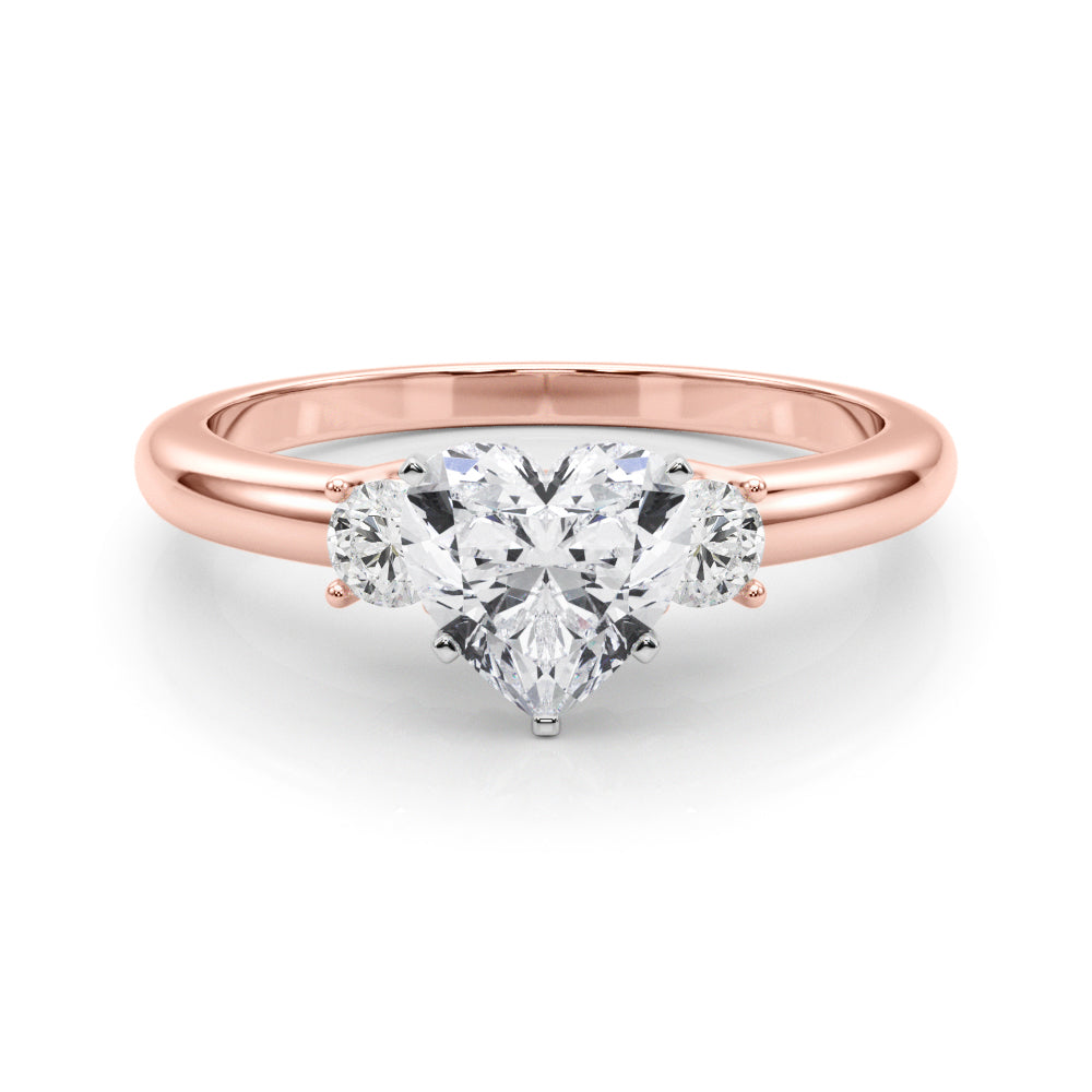 Classic Remountring Round Diamond Engagement Ring in 10K/14K gold and platinum with certified lab-grown or natural diamonds
