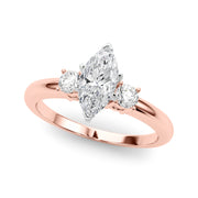 Classic Remountring Round Diamond Engagement Ring in 10K/14K gold and platinum with certified lab-grown or natural diamonds