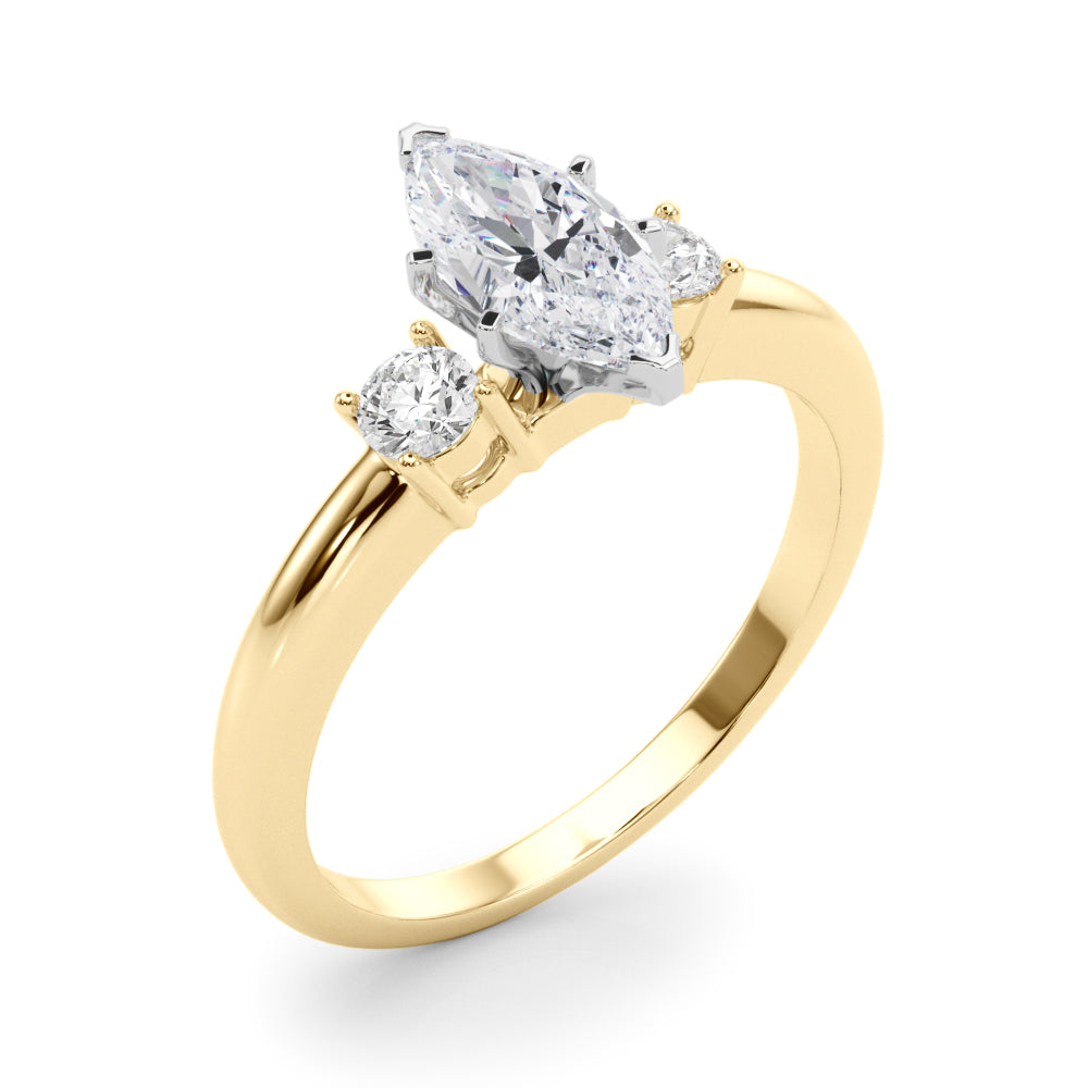 Classic Remountring Round Diamond Engagement Ring in 10K/14K gold and platinum with certified lab-grown or natural diamonds