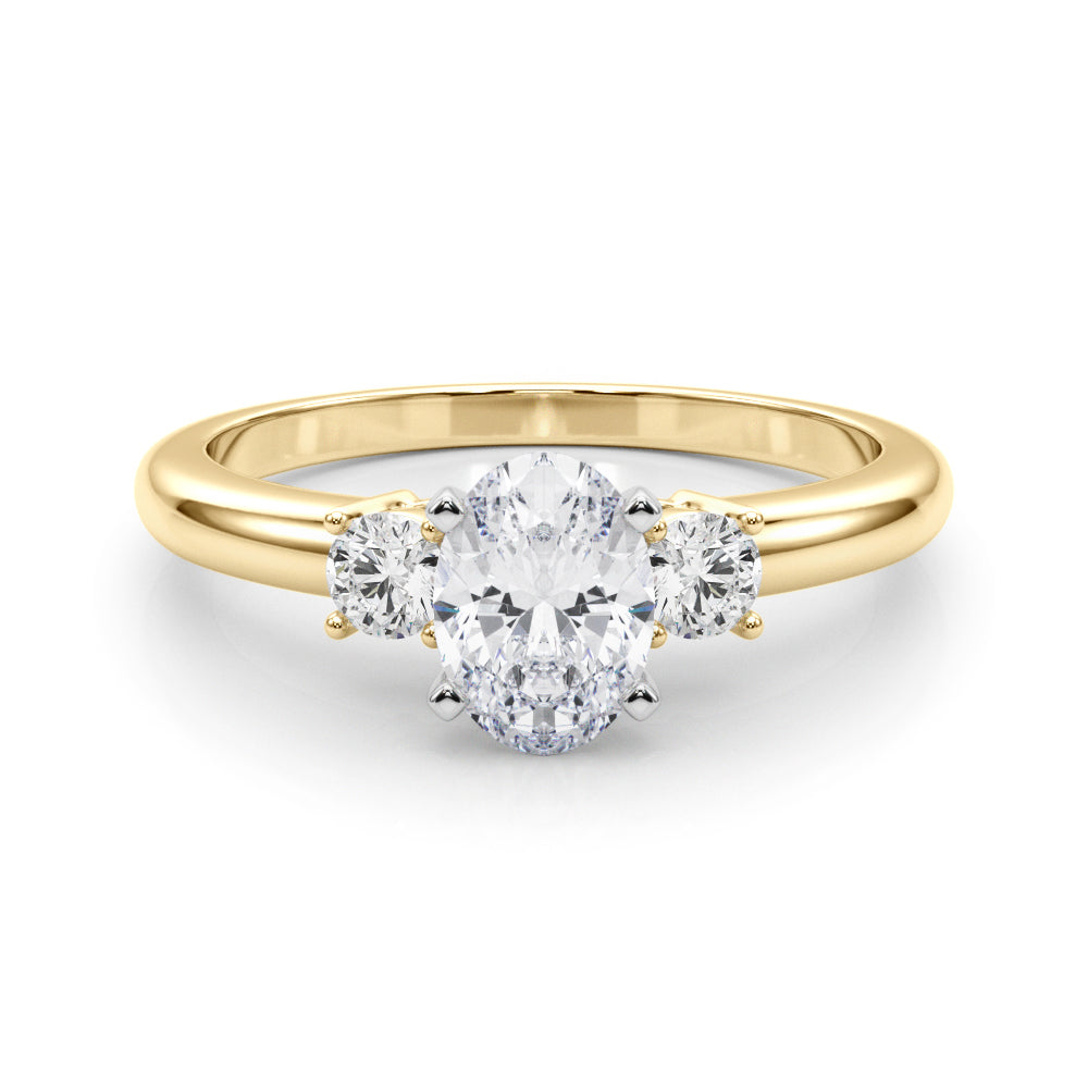 Classic Remountring Round Diamond Engagement Ring in 10K/14K gold and platinum with certified lab-grown or natural diamonds