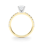 Sophisticated Remount Rng Round Diamond Engagement Ring in 10K/14K gold and platinum with certified lab-grown or natural diamonds