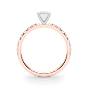 Sophisticated Remount Rng Round Diamond Engagement Ring in 10K/14K gold and platinum with certified lab-grown or natural diamonds