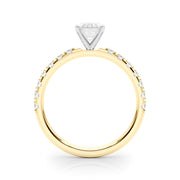 Sophisticated Remount Rng Round Diamond Engagement Ring in 10K/14K gold and platinum with certified lab-grown or natural diamonds