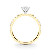 Sophisticated Remount Rng Round Diamond Engagement Ring in 10K/14K gold and platinum with certified lab-grown or natural diamonds