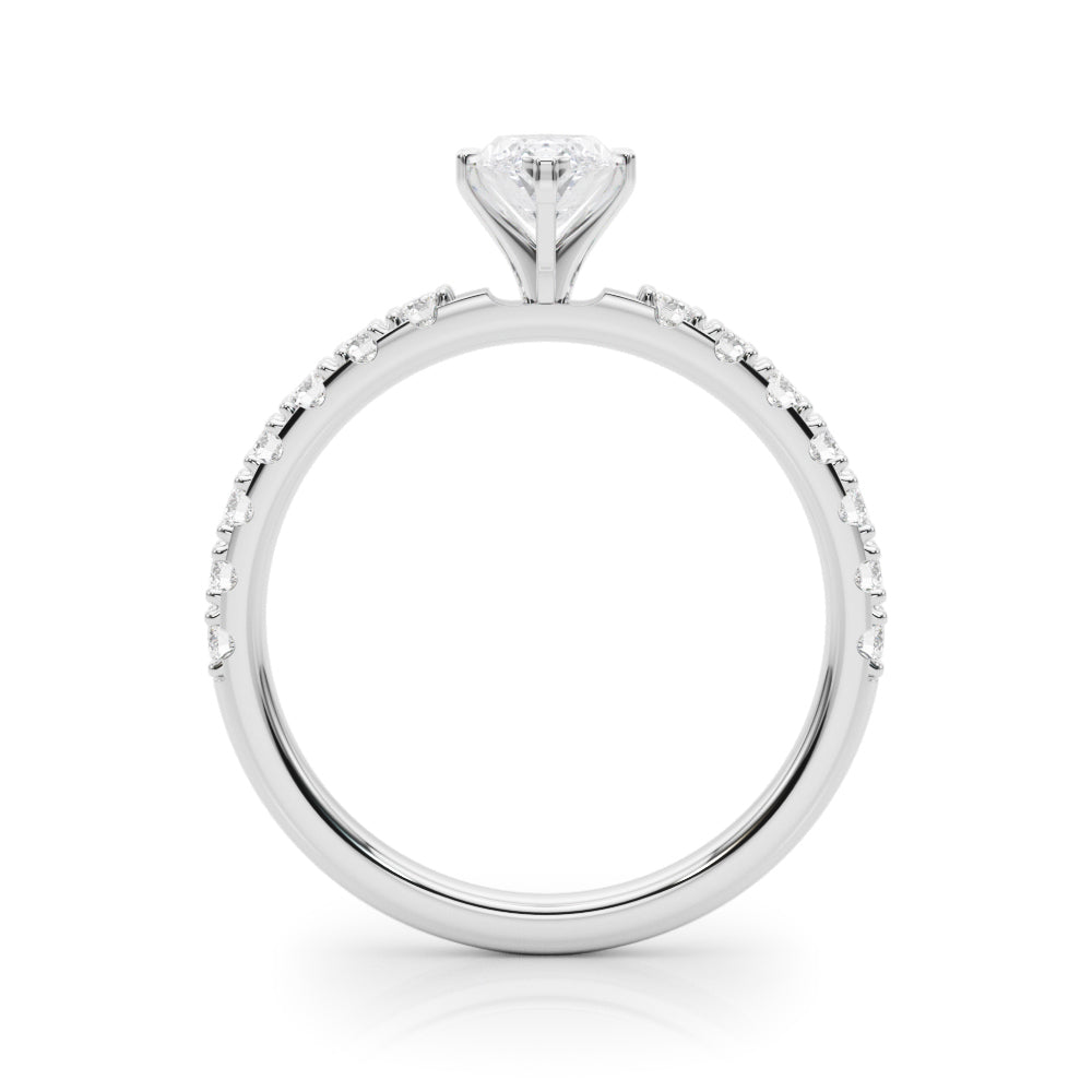 Sophisticated Remount Rng Round Diamond Engagement Ring in 10K/14K gold and platinum with certified lab-grown or natural diamonds