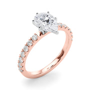 Sophisticated Remount Rng Round Diamond Engagement Ring in 10K/14K gold and platinum with certified lab-grown or natural diamonds