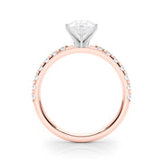 Sophisticated Remount Rng Round Diamond Engagement Ring in 10K/14K gold and platinum with certified lab-grown or natural diamonds