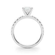 Sophisticated Remount Rng Round Diamond Engagement Ring in 10K/14K gold and platinum with certified lab-grown or natural diamonds