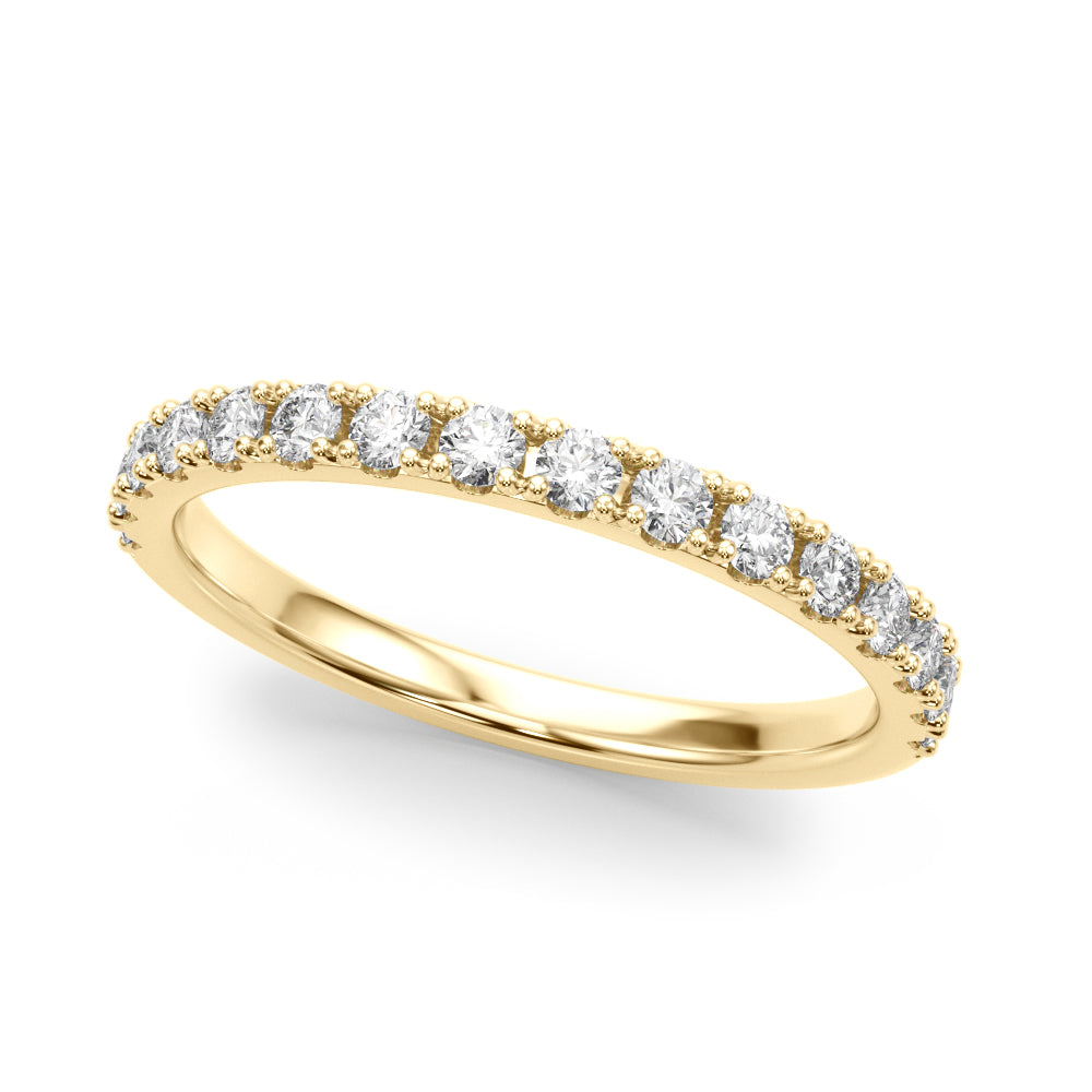 Prong Set Half Eternity Ring in 10K/14K gold and platinum with certified lab-grown or natural diamonds