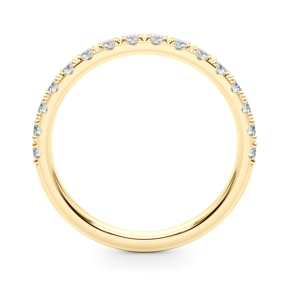 Prong Set Half Eternity Ring in Gold & Platinum