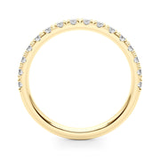 Prong Set Half Eternity Ring in Gold & Platinum