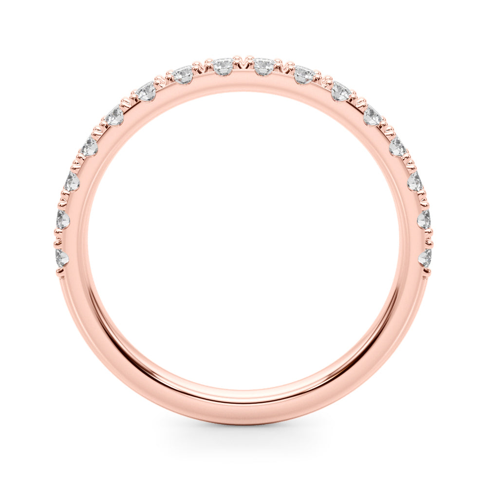 Prong Set Half Eternity Ring in Gold & Platinum