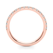 Prong Set Half Eternity Ring in Gold & Platinum