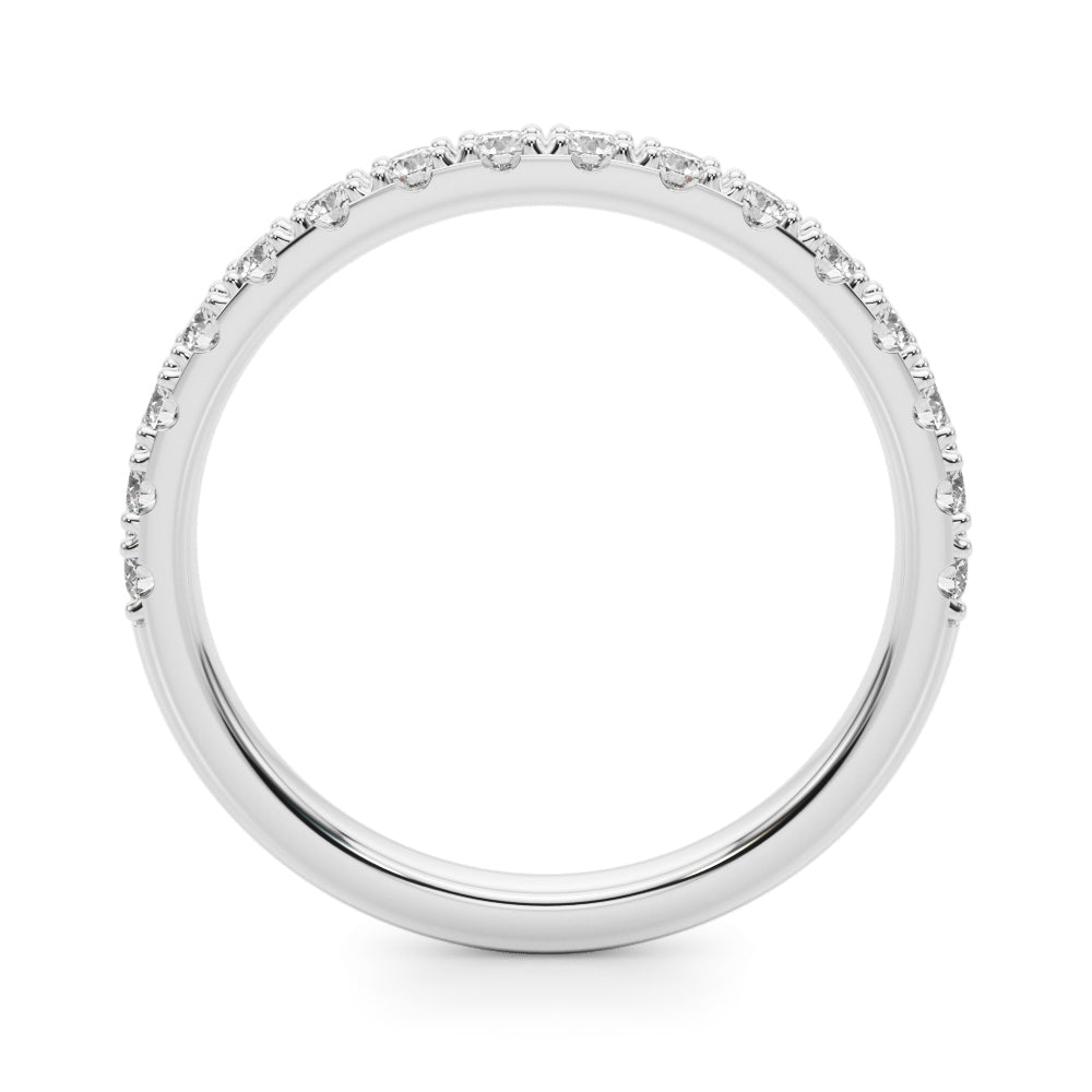 Prong Set Half Eternity Ring in Gold & Platinum