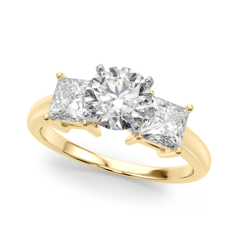 Timeless Remountring Princess Diamond Engagement Ring in 10K/14K gold and platinum with certified lab-grown or natural diamonds