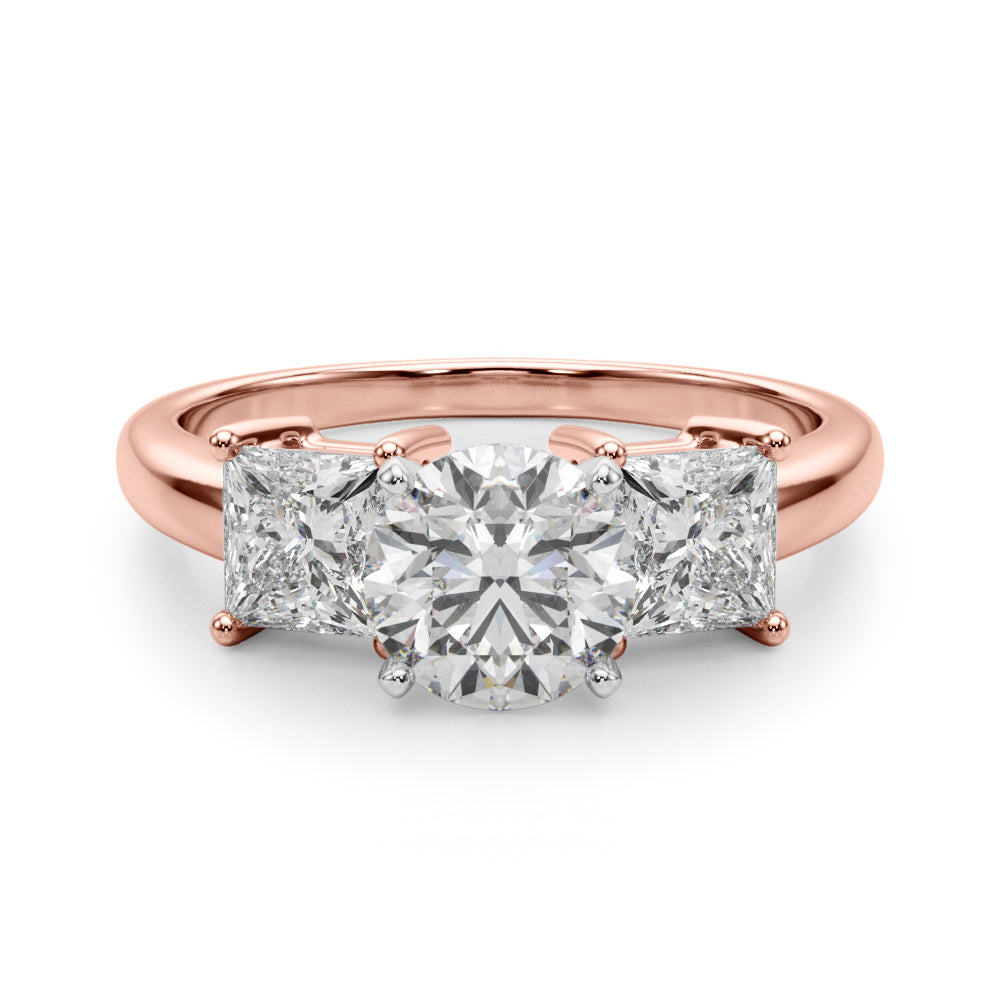Timeless Remountring Princess Diamond Engagement Ring in 10K/14K gold and platinum with certified lab-grown or natural diamonds
