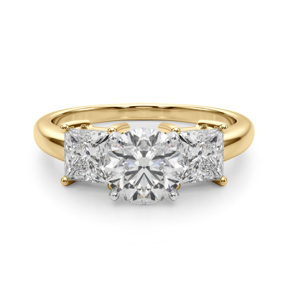 Timeless Remountring Princess Diamond Engagement Ring in 10K/14K gold and platinum with certified lab-grown or natural diamonds