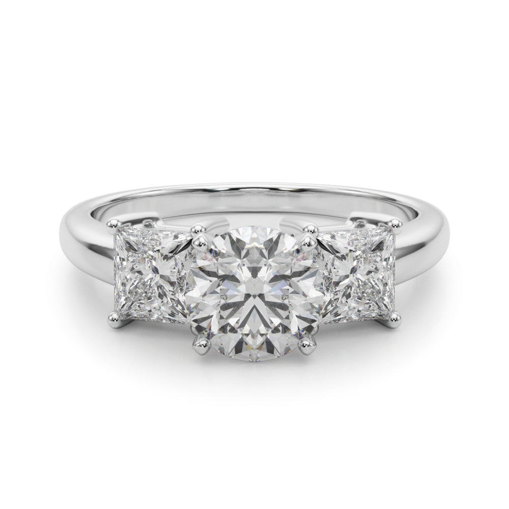 Timeless Remountring Princess Diamond Engagement Ring in 10K/14K gold and platinum with certified lab-grown or natural diamonds