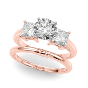 Timeless Remountring Princess Diamond Engagement Ring in 10K/14K gold and platinum with certified lab-grown or natural diamonds