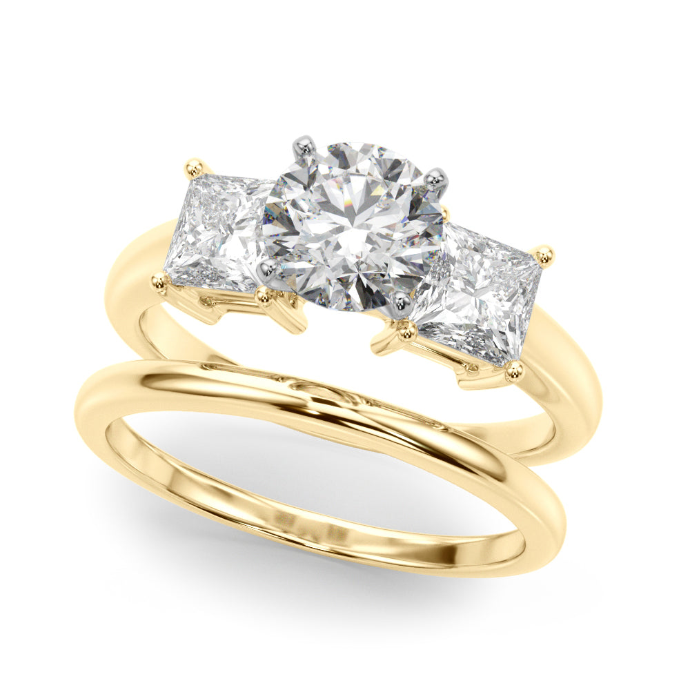 Timeless Remountring Princess Diamond Engagement Ring in 10K/14K gold and platinum with certified lab-grown or natural diamonds