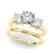 Timeless Remountring Princess Diamond Engagement Ring in 10K/14K gold and platinum with certified lab-grown or natural diamonds