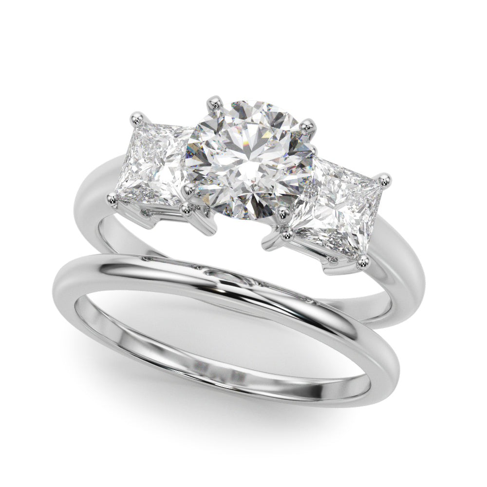 Timeless Remountring Princess Diamond Engagement Ring in 10K/14K gold and platinum with certified lab-grown or natural diamonds