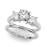 Timeless Remountring Princess Diamond Engagement Ring in 10K/14K gold and platinum with certified lab-grown or natural diamonds