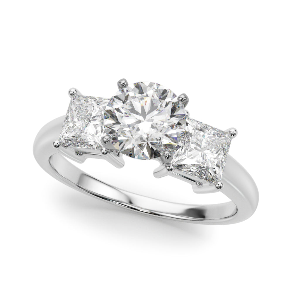 Timeless Remountring Princess Diamond Engagement Ring in 10K/14K gold and platinum with certified lab-grown or natural diamonds