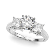 Timeless Remountring Princess Diamond Engagement Ring in 10K/14K gold and platinum with certified lab-grown or natural diamonds