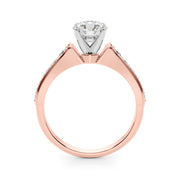 Resplendent Remount Ring Round Diamond Engagement Ring in 10K/14K gold and platinum with certified lab-grown or natural diamonds