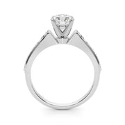 Resplendent Remount Ring Round Diamond Engagement Ring in 10K/14K gold and platinum with certified lab-grown or natural diamonds