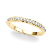 Halfway Channel Set Half Eternity Ring in 10K/14K gold and platinum with certified lab-grown or natural diamonds
