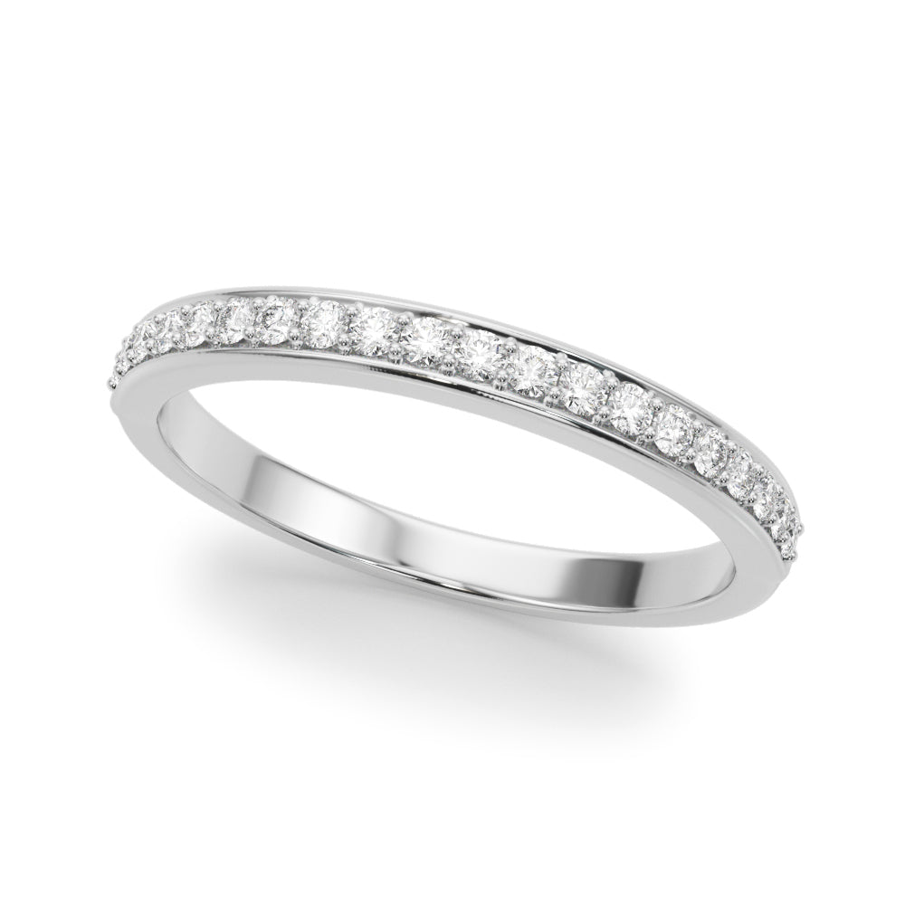 Halfway Channel Set Half Eternity Ring in Gold & Platinum
