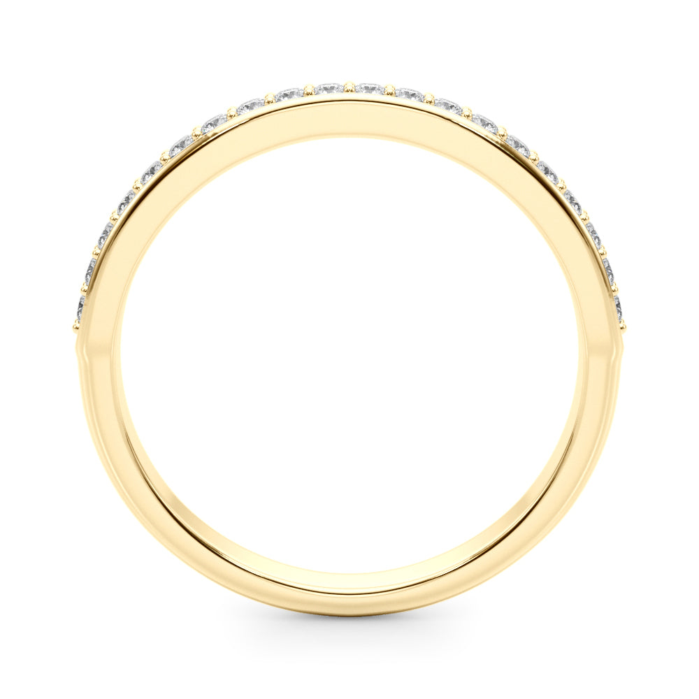 Halfway Channel Set Half Eternity Ring in Gold & Platinum