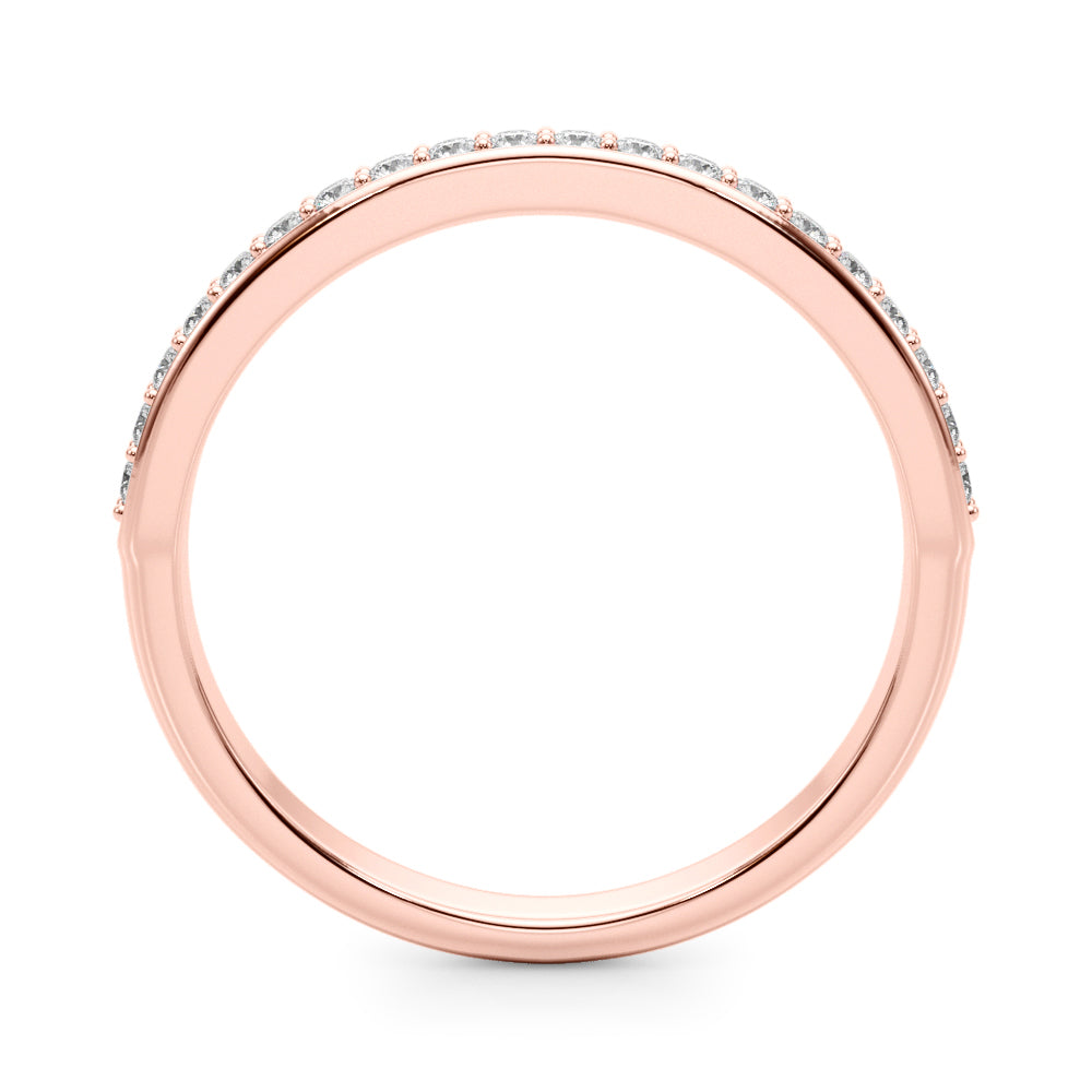 Halfway Channel Set Half Eternity Ring in Gold & Platinum