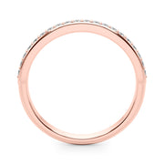 Halfway Channel Set Half Eternity Ring in Gold & Platinum